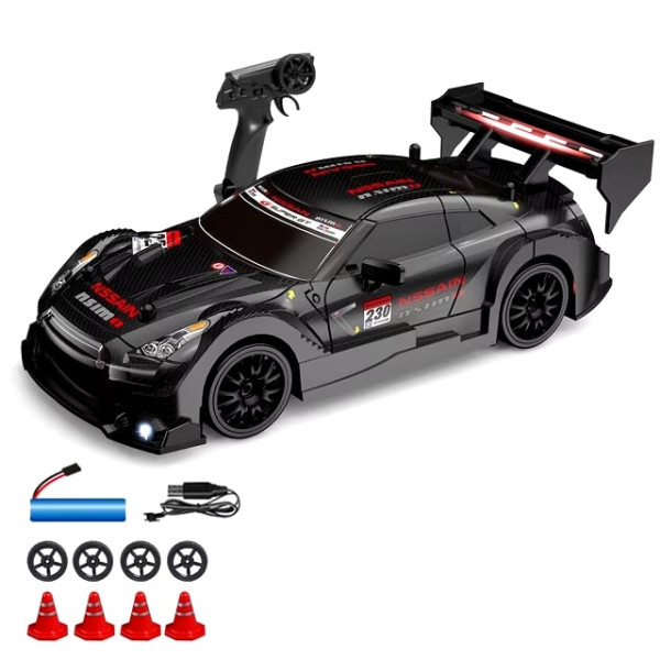 Машинка для дрифта на радіокеруванні 1:24 Nissan GT-R 4WD чорний