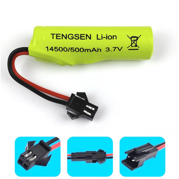 Акумулятор для іграшок на радіокеруванні 14500/500mAh 3,7V 2p