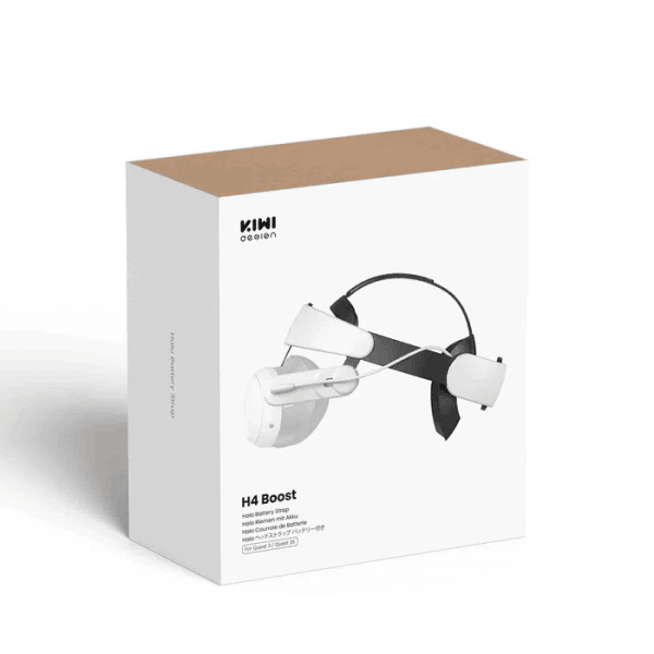 Кріплення Kiwi Design H4 Boost Battery Halo Head Strap з акумулятором 5300 мАг для Quest 3/3S білий