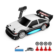 Машинка для дрифта на радіокеруванні 1:24 Toyota AE86 4WD, біла