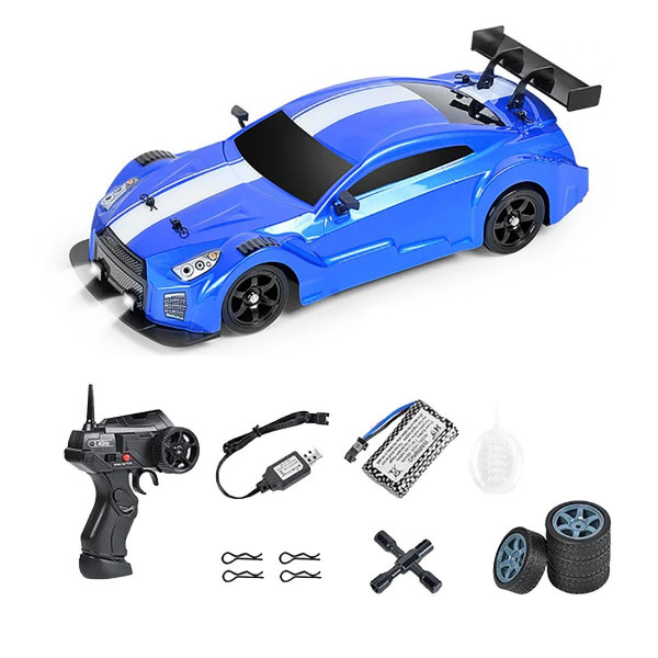 Машинка для дрифта на радіокеруванні 1:16 Nissan GTR 4WD синій