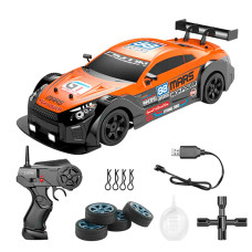 Машинка для дрифта на радіокеруванні 1:16 Nissan GTR 4WD помаранчевий