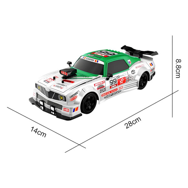 Машинка для дрифта на радіокеруванні 1:16 Ford Mustang 4WD білий