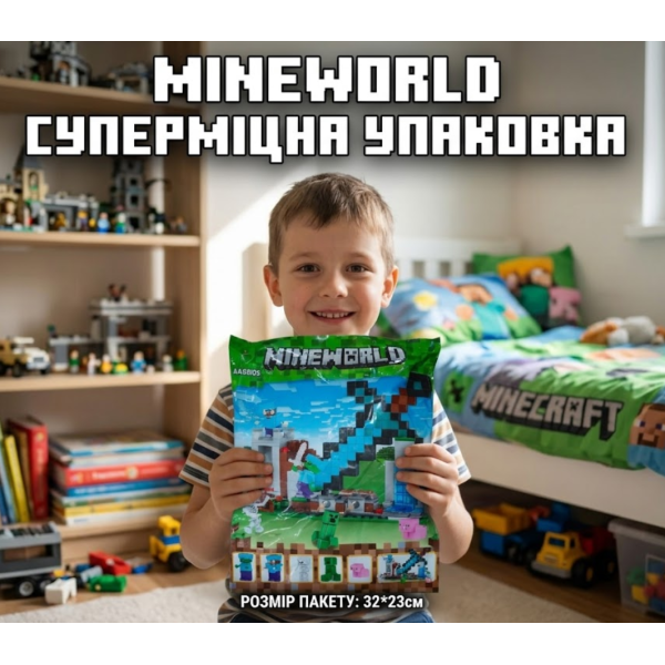 Конструктор Minecraft АА8003 Застава меча з фігурками 359 деталей Майнкрафт MineWorld My World