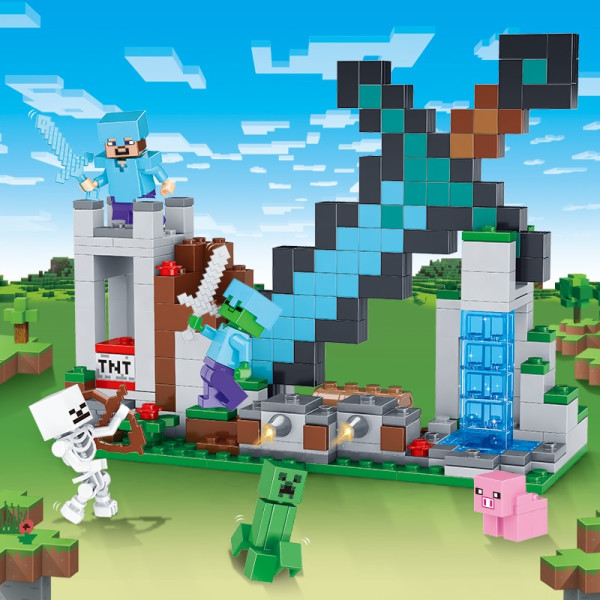Конструктор Minecraft АА8003 Застава меча з фігурками 359 деталей Майнкрафт MineWorld My World