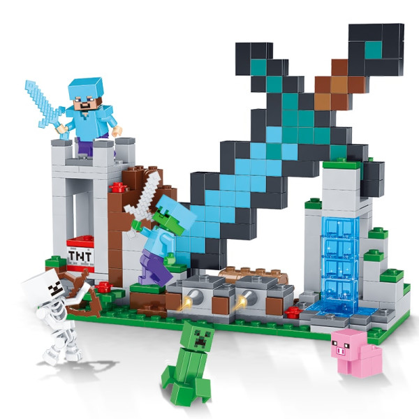 Конструктор Minecraft АА8003 Застава меча з фігурками 359 деталей Майнкрафт MineWorld My World