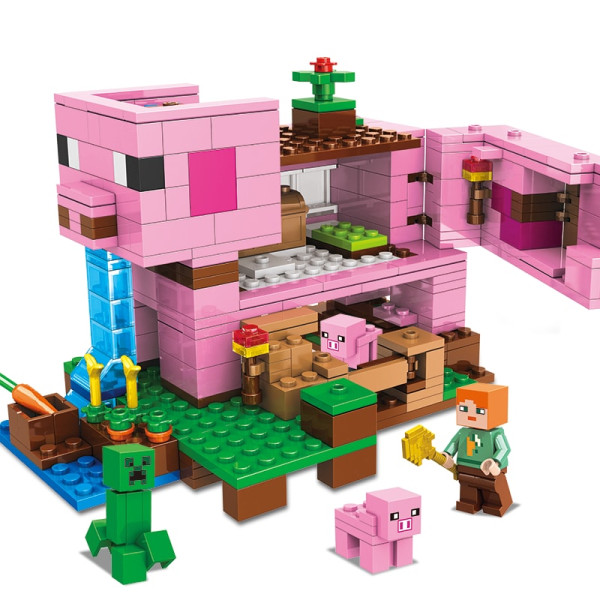 Конструктор Minecraft АА8004 Будинок-свиня 387 деталей Майнкрафт MineWorld My World