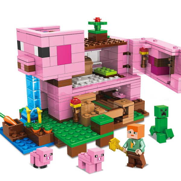 Конструктор Minecraft АА8004 Будинок-свиня 387 деталей Майнкрафт MineWorld My World