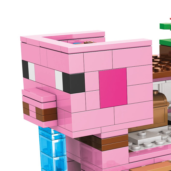 Конструктор Minecraft АА8004 Будинок-свиня 387 деталей Майнкрафт MineWorld My World