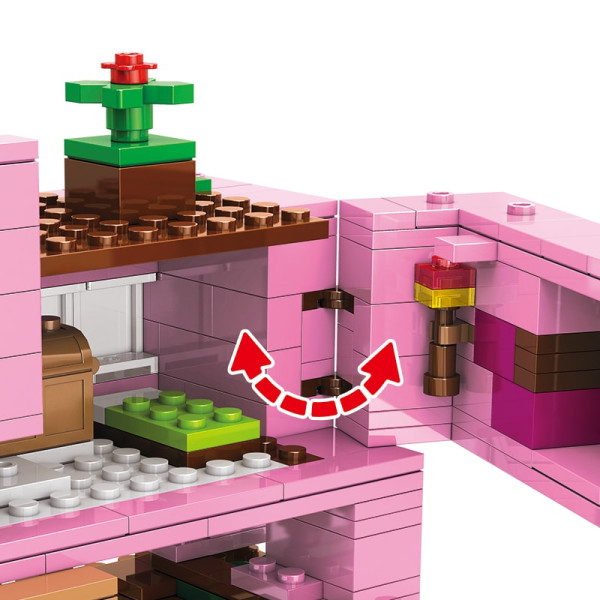 Конструктор Minecraft АА8004 Будинок-свиня 387 деталей Майнкрафт MineWorld My World