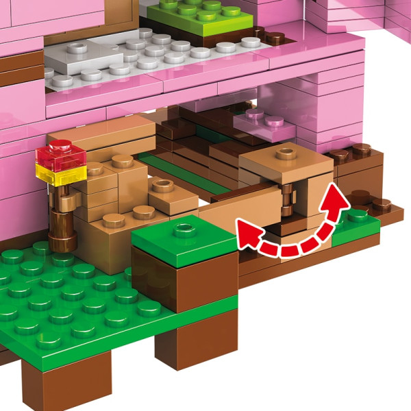 Конструктор Minecraft АА8004 Будинок-свиня 387 деталей Майнкрафт MineWorld My World