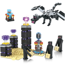 Конструктор Minecraft АА8008 Острів дракона з міні фігурками 475 деталей Майнкрафт MineWorld My World