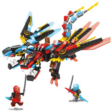 Конструктор HY6604 Дракон двох стихій 320 деталей Ninjago Ниндзяго