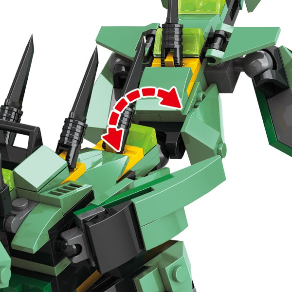 Конструктор HY6606 Механічний дракон Зеленого ніндзя 507 деталей Ninjago Ниндзяго