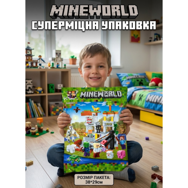 Конструктор Minecraft SJ82001 Будівництво шахти 474 деталей Майнкрафт MineWorld My World