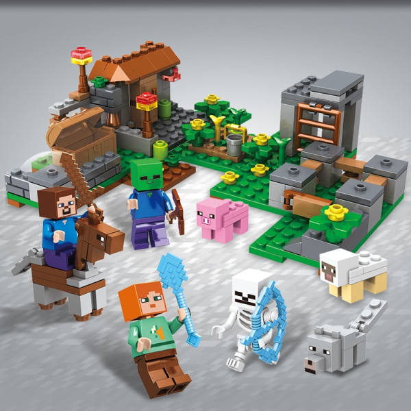 Конструктор Minecraft SJ82004 Лісова схованка 233 деталей Майнкрафт MineWorld My World