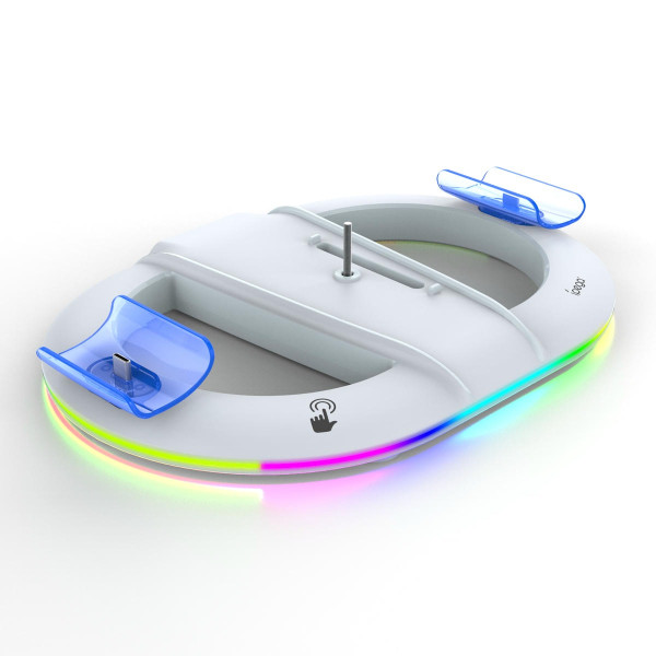 Вертикальна зарядна станція з RGB-підсвіткою iPega PG-P5S045  для Sony PlayStation 5 та PS5 Slim біла