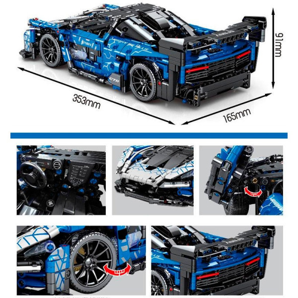 Конструктор спорткар Technic McLaren Senna GTR 1404 деталей синій