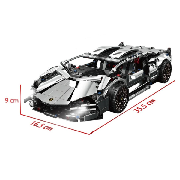 Конструктор спорткар Technic Lamborghini 1314 деталей сірий