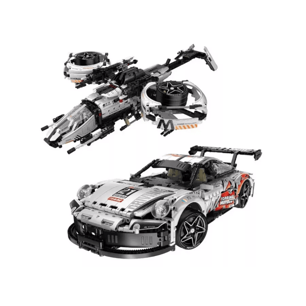 Конструктор на радіокеруванні 2 в 1 Technic Porsche 911 з підсвіткою 1861 деталей