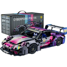 Конструктор спорткар Technic Porsche 911 кіберпанк 1:14 1116 деталей фіолетовий