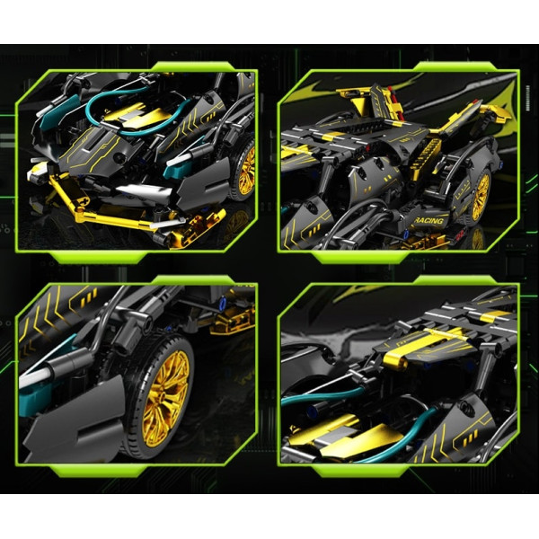 Конструктор на радіокеруванні Technic Racing V12 1:14 з моторами та підсвіткою 1200 деталей