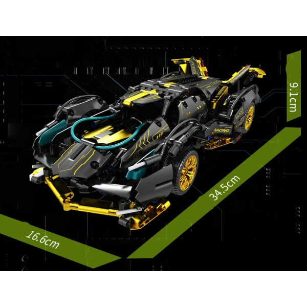 Конструктор на радіокеруванні Technic Racing V12 1:14 з моторами та підсвіткою 1200 деталей