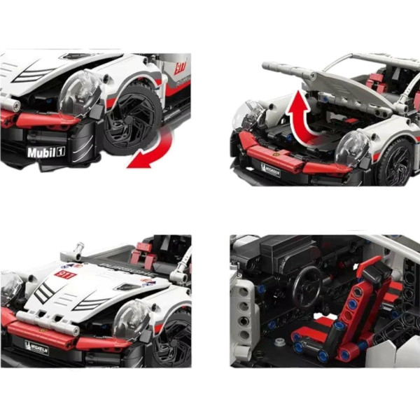 Конструктор спорткар Technic Porsche 911 GT3 RS 1:14 1266 деталей білий