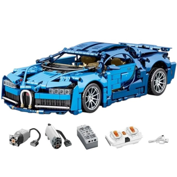Конструктор суперкар на радіокеруванні Technic Bugatti Chiron 1:14 з підсвіткою 1037 деталей