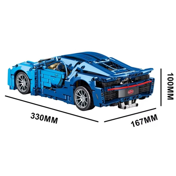 Конструктор суперкар на радіокеруванні Technic Bugatti Chiron 1:14 з підсвіткою 1037 деталей