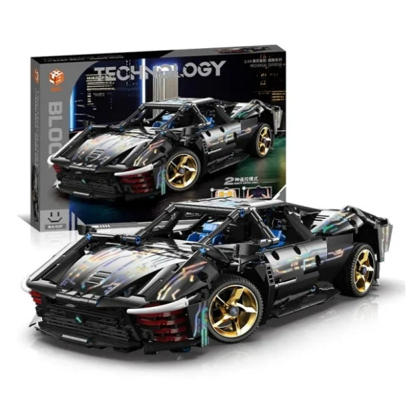 Конструктор спорткара Technic Ferrari Cyberpunk 1:14 1272 деталей чорний