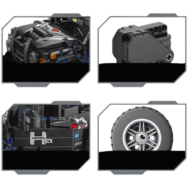 Конструктор позашляховика Technic Hummer 1:14 909 деталей чорний