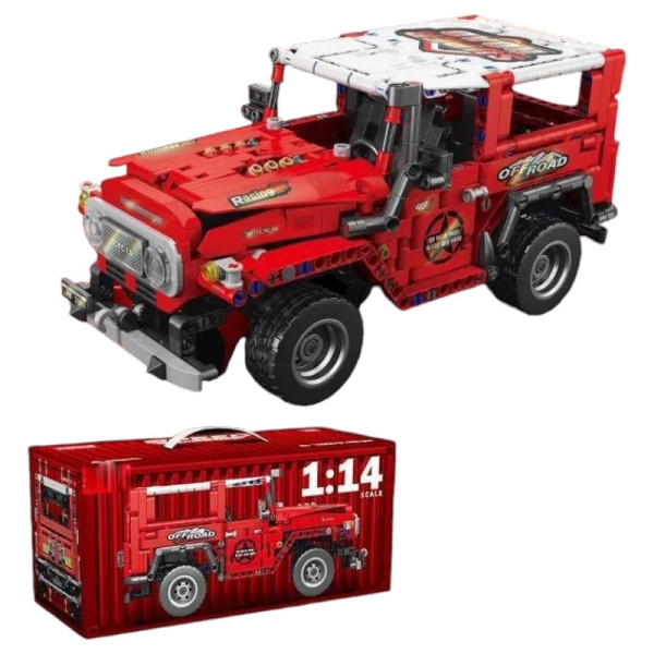 Конструктор позашляховика Technic Toyota Land Cruiser 40 offroad 1:14 910 деталей червоний