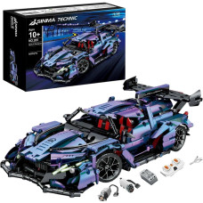 Конструктор суперкара на радіокеруванні Technic Apollo car 1:14 з підсвіткою 1000 деталей синій
