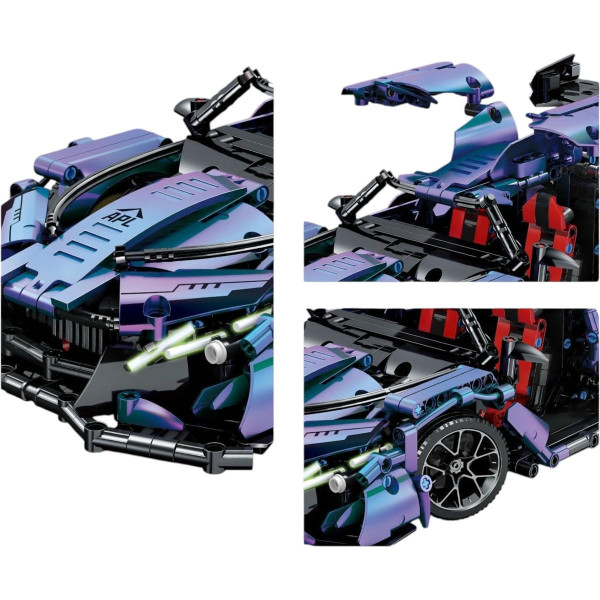 Конструктор суперкара Technic Apollo car 1:14 1000 деталей синій