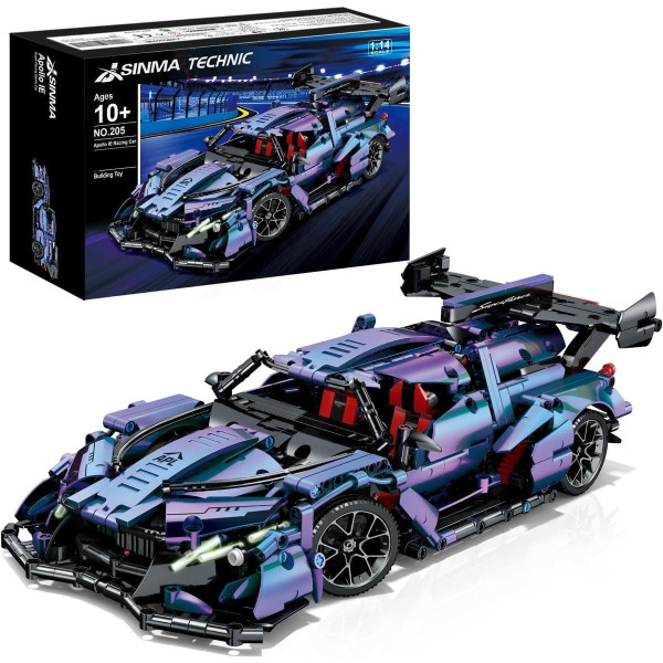 Конструктор суперкара Technic Apollo car 1:14 1000 деталей синій