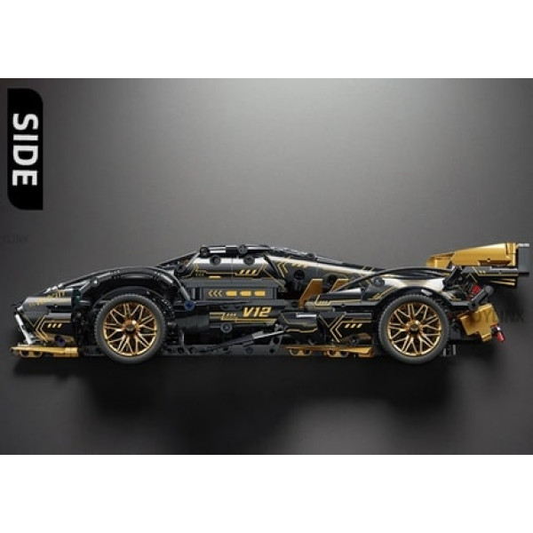 Конструктор суперкара на радіокеруванні Technic Velocity car 1:14 з підсвіткою 1148 деталей чорний