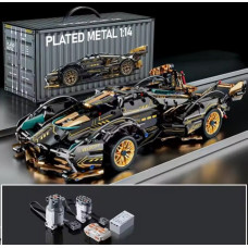 Конструктор суперкара на радіокеруванні Technic Velocity car 1:14 з підсвіткою 1148 деталей чорний