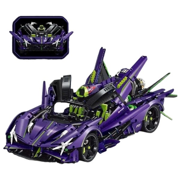 Конструктор спорткара на радіокеруванні GULY 10614 ABOL-EVO Technic 1:8 3909 деталей фіолетовий