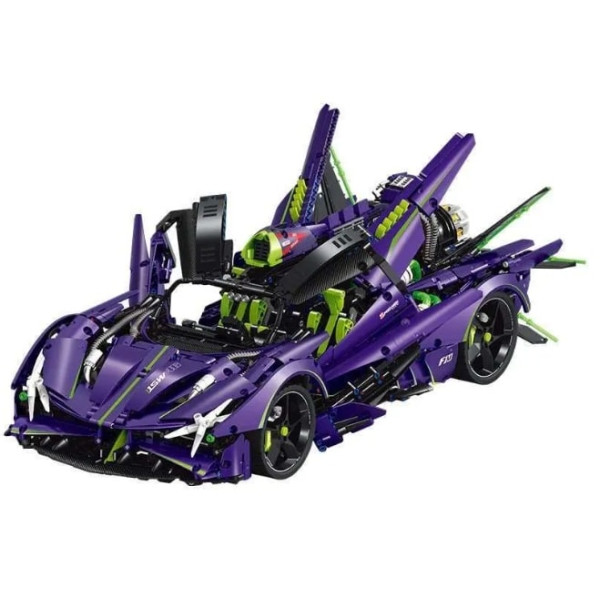 Конструктор спорткара на радіокеруванні GULY 10614 ABOL-EVO Technic 1:8 3909 деталей фіолетовий