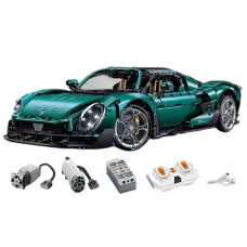 Конструктор спорткара на радіокеруванні GULY 10621 Alfa Romeo 33 Stradale Technic 1:8 4208 деталей зелений