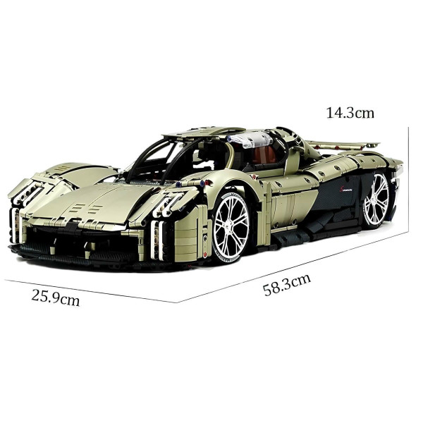 Конструктор спорткара на радіокеруванні GULY 10626 Porsche Mission X Technic 1:8 4056 деталей сірий
