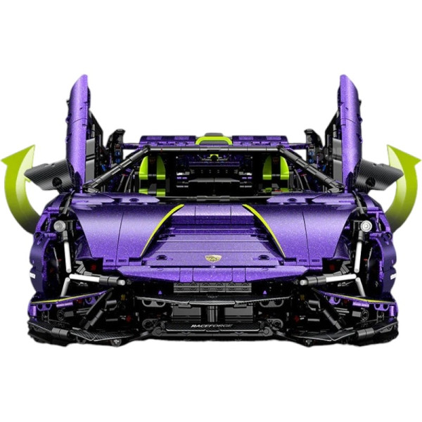 Конструктор спорткара на радіокеруванні GuLy 10635 Lambo Technic 1:8 3654 деталей фіолетовий
