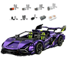 Конструктор спорткара на радіокеруванні GuLy 10635 Lambo Technic 1:8 3654 деталей фіолетовий