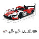 Конструктор спорткара на радіокеруванні GuLy 10615 Porsche 963 Technic 1:8 3460 деталей червоний