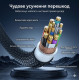 5-метровий кабель AMVR LC6 USB - Type-C 3.2 36W з додатковим живленням для Meta Quest 3 / 3S / 2 чорний