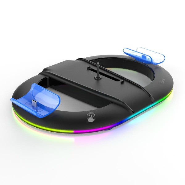 Вертикальна зарядна станція з RGB-підсвіткою iPega PG-P5S045H для Sony PlayStation 5 та PS5 Slim чорна