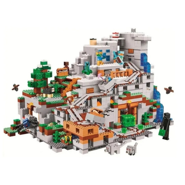 Конструктор 2688 деталей Minecraft Гірська печера Майнкрафт MineWorld My World 76010