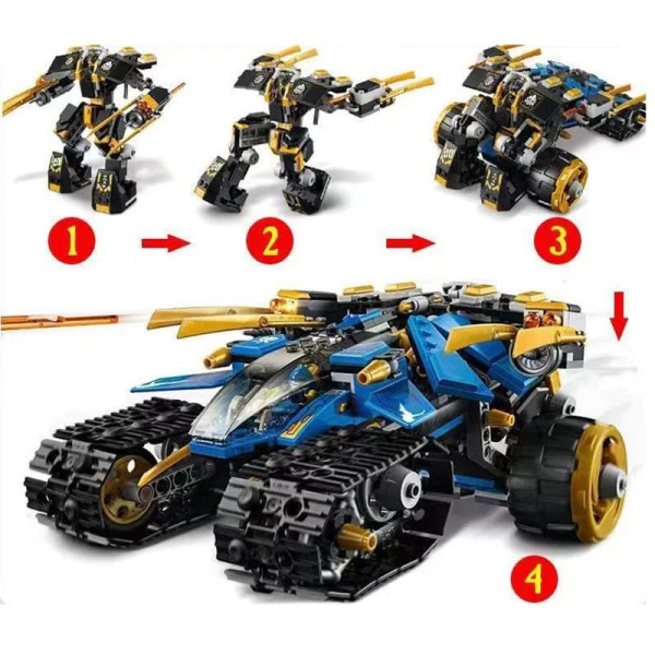 Конструктор NinjaSaga Танк «Громовий штурм» 606 деталей Нінзяго Ninjago LT01