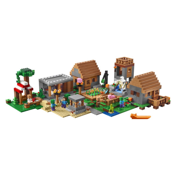 Конструктор 1600 деталей Minecraft Селище Майнкрафт My World 100010